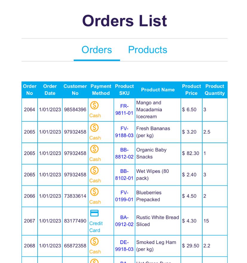 Original XML Orders Project screenshot